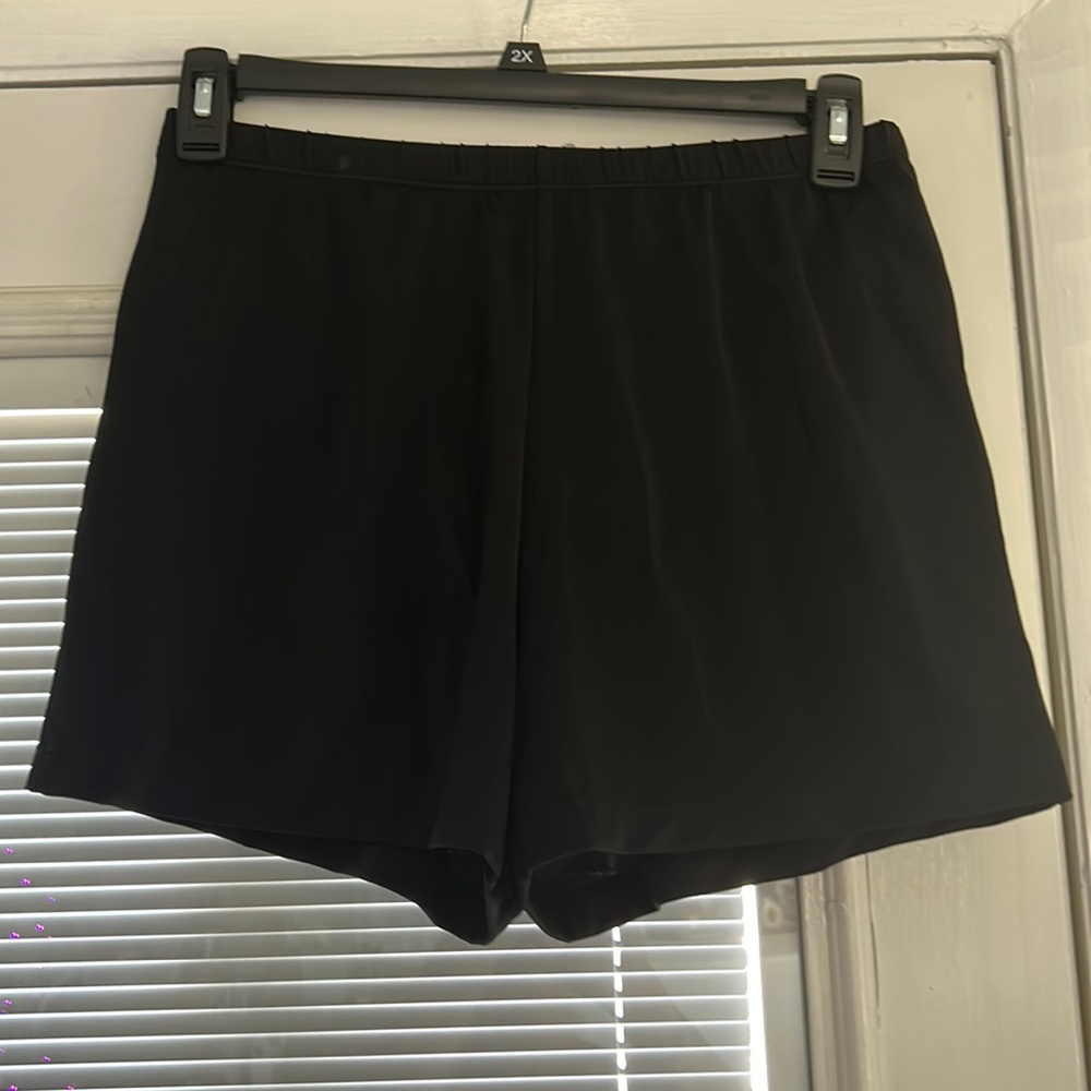 Black swim shorts